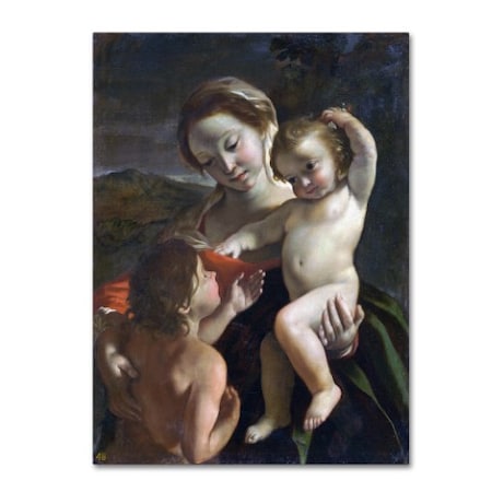 Lanfranco 'Madonna And Child With Young John The Baptist' Canvas Art,35x47